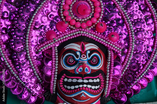 Chhau dance mask used by the folk dancers of Purulia West Bengal India