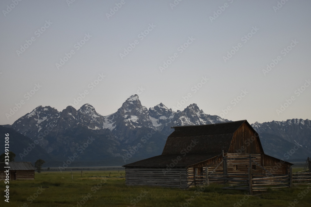 Mountain landscapes in wyoming and montana