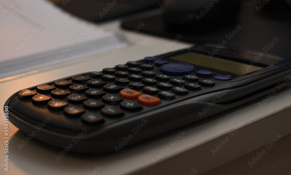 close up calculator on desk close up calculator on desk