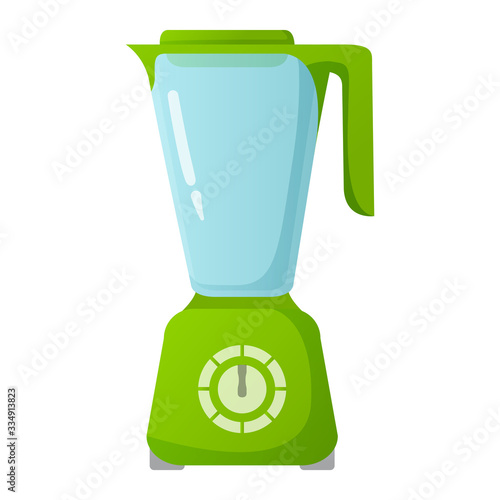 Kitchen mixer. Flat vector illustration. Blender household appliances concept.