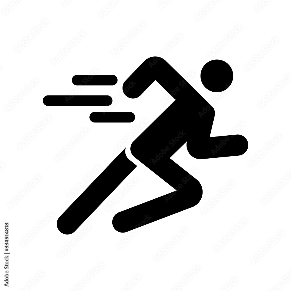 man fast run icon