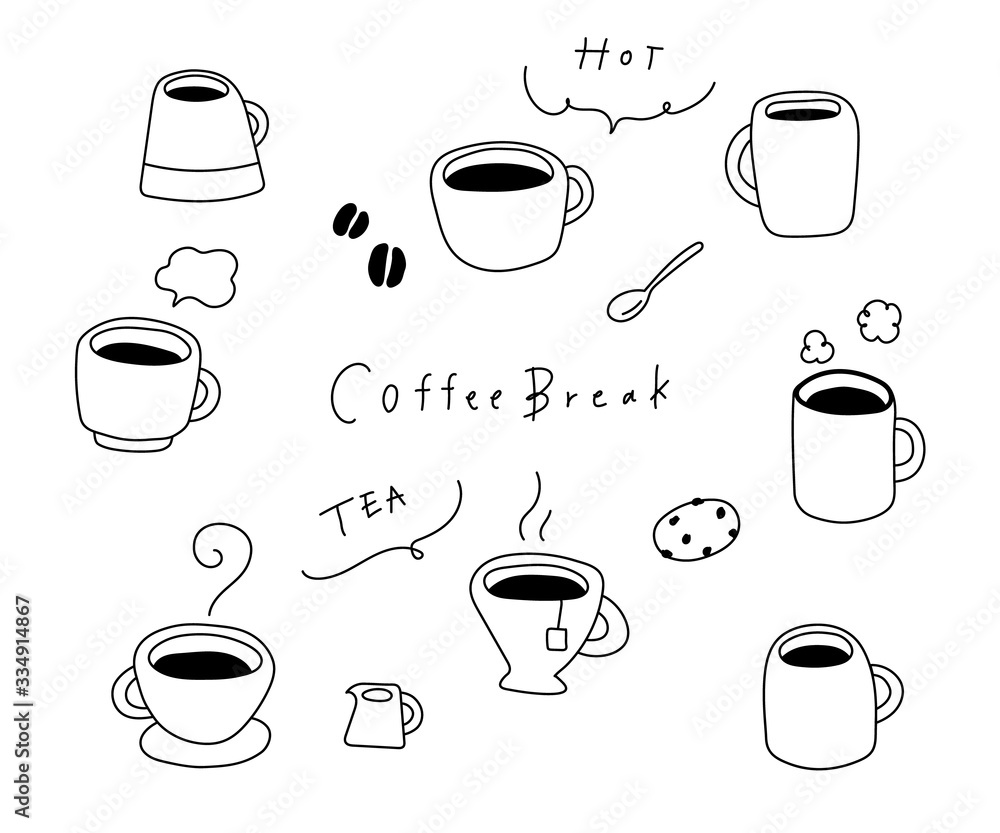 マグカップの手描きイラスト かわいい コーヒー 紅茶 Ilustracion De Stock Adobe Stock マグカップの手描きイラスト かわいい コーヒー 紅茶 Ilustracion De Stock Adobe Stock