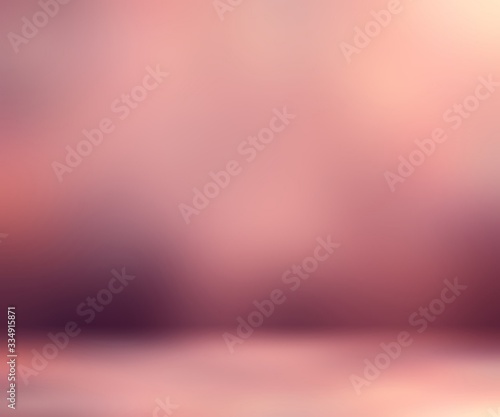 Clay color room empty background 3d. Abstract interior illustration. Defocus texture.
