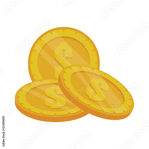 coins money dollars isolated icon