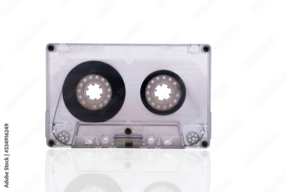 Fototapeta premium Vintage old Tape Cassette isolated on white background with clipping path