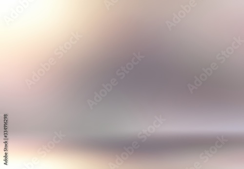 3d background silver blur room. Grey wall and floor texture. Abstract interior. 