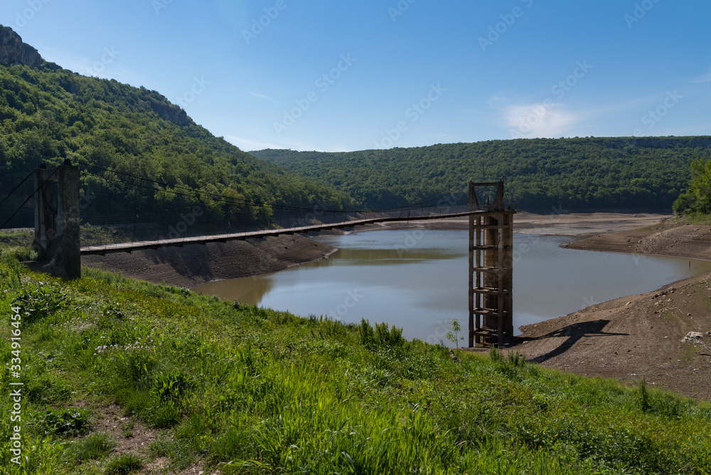 View to Negovanka reservoir near Emen canyon and waterfall. Bulgaria View to Negovanka reservoir near Emen canyon and waterfall. Bulgaria