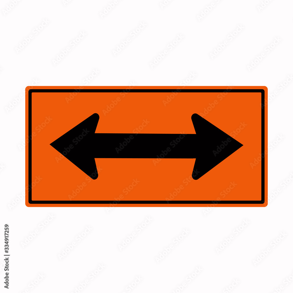 Go Left Or Right By the Arrows Sign, Vector Illustration, Isolate On White Background Icon Go Left Or Right By the Arrows Sign, Vector Illustration, Isolate On White Background Icon