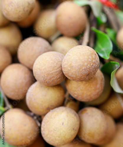 Longan fruit on the window in the market