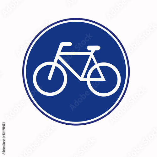 Bicycles Lane Only traffic Road Sign, Vector Illustration, Isolate On White Background Label..