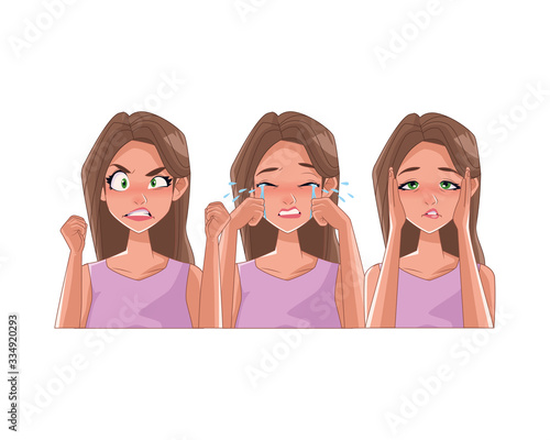 group of women with stress symptoms