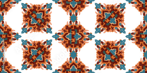 Drapery curves pagan tripe seamless pattern. Indian old surface background. Vector