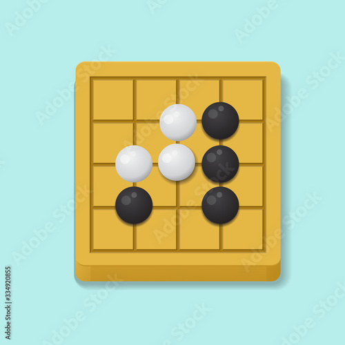 Go game board icon isolated on background,vector illustration.