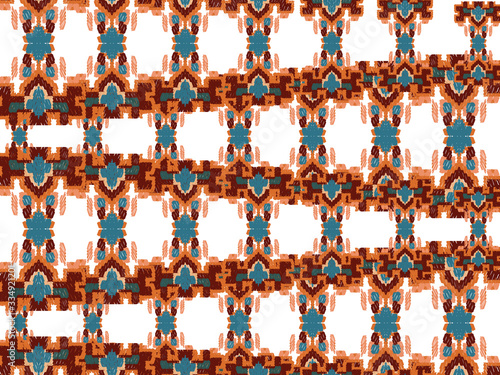 Drapery curves pagan tripe seamless pattern. Indian old surface background. Vector ornament