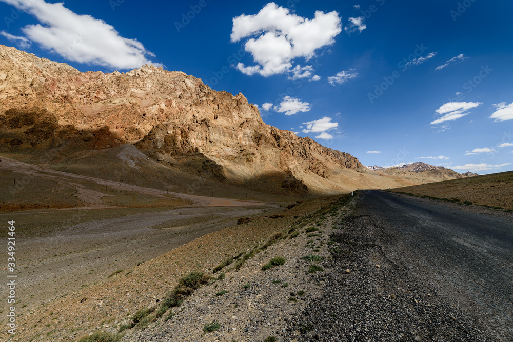 View of Pamir Highway in Tajikistan