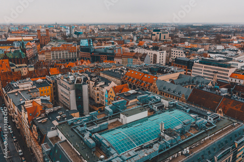 Panoramas of the old city of Wroclaw and the picturesque river Odra. © Niko_Dali