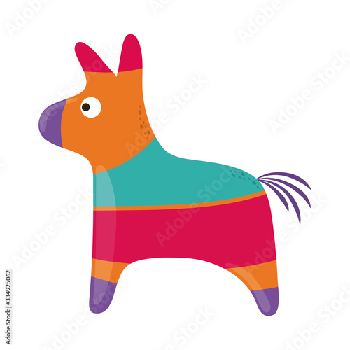 donkey pinata decoration party cinco de mayo mexican celebration flat style icon