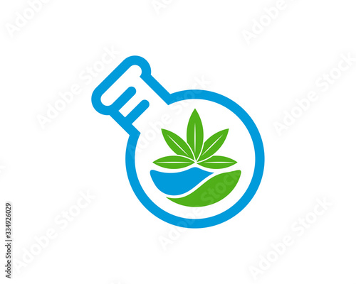 Cannabis labs logo design vector template. Creative Cannabis on white background