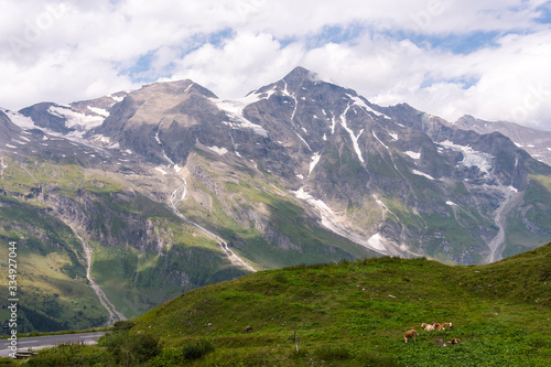 Wallpaper Mural View of Grossglockner Mountain from the Grossglockner High Mountain Road. Breathtaking views of the Austrian Alps, Zell am See district, state of Salzburg in Austria. (Europe) Torontodigital.ca