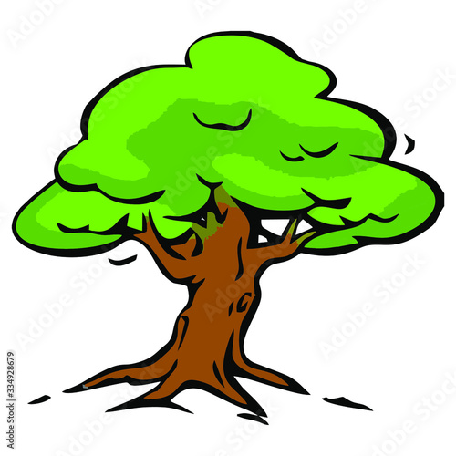 vector tree sorts with a white background