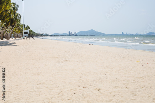 Beautiful beach with white ...
