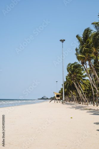 Beautiful beach with white ...