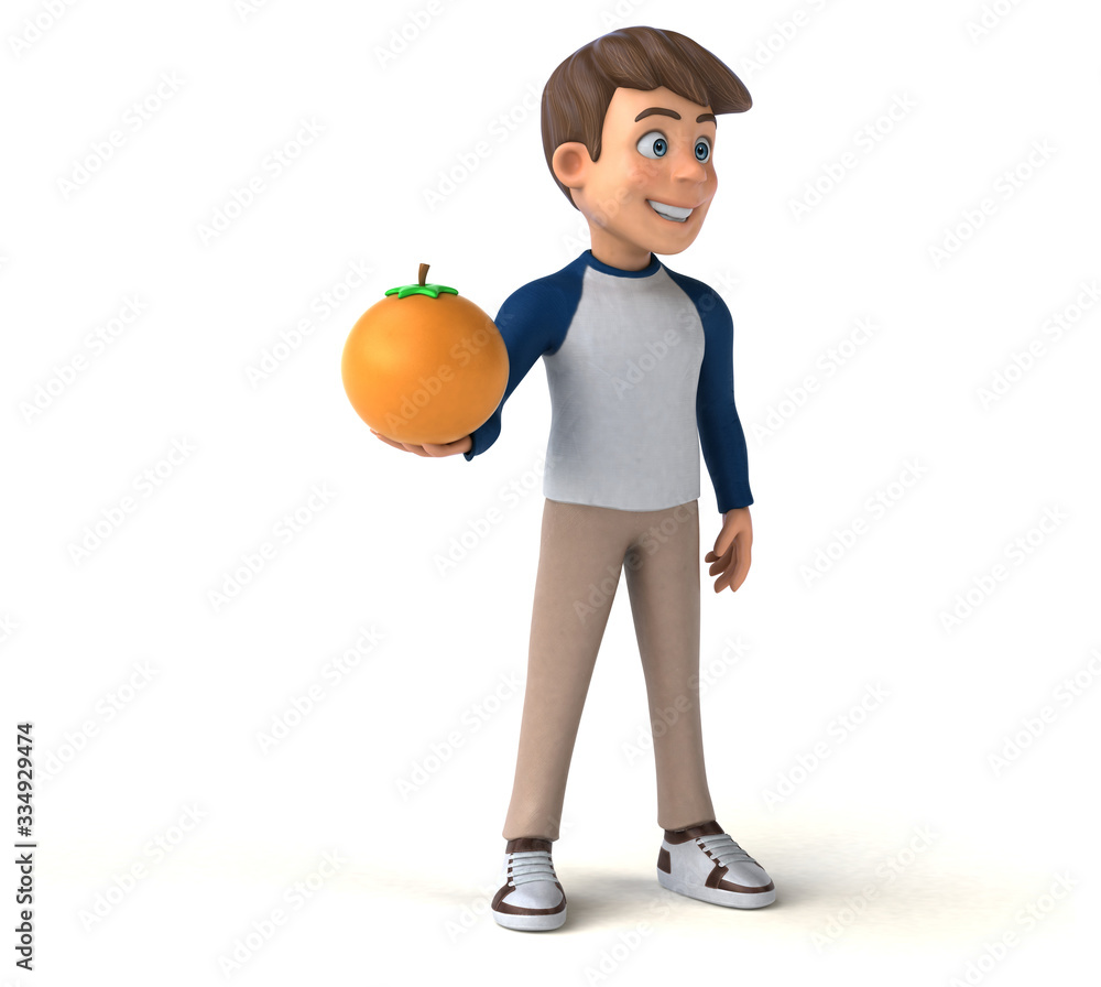 3D cartoon character fun teenager 3D cartoon character fun teenager