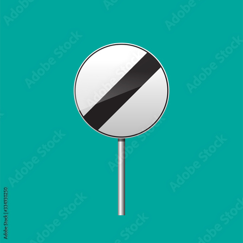 National speed limit sign,vector illustration isolated on background.