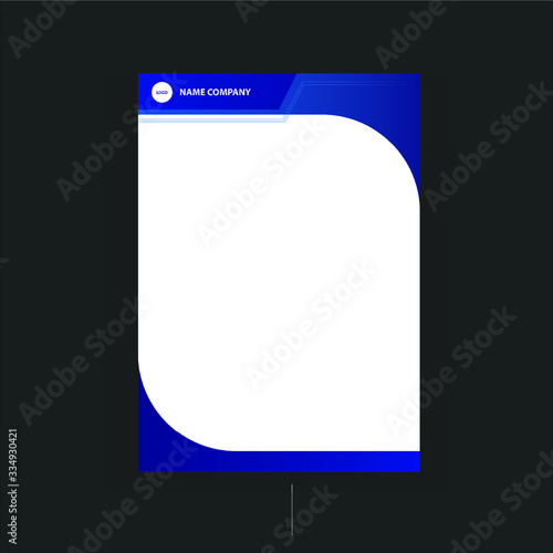 blue letterhead for your business