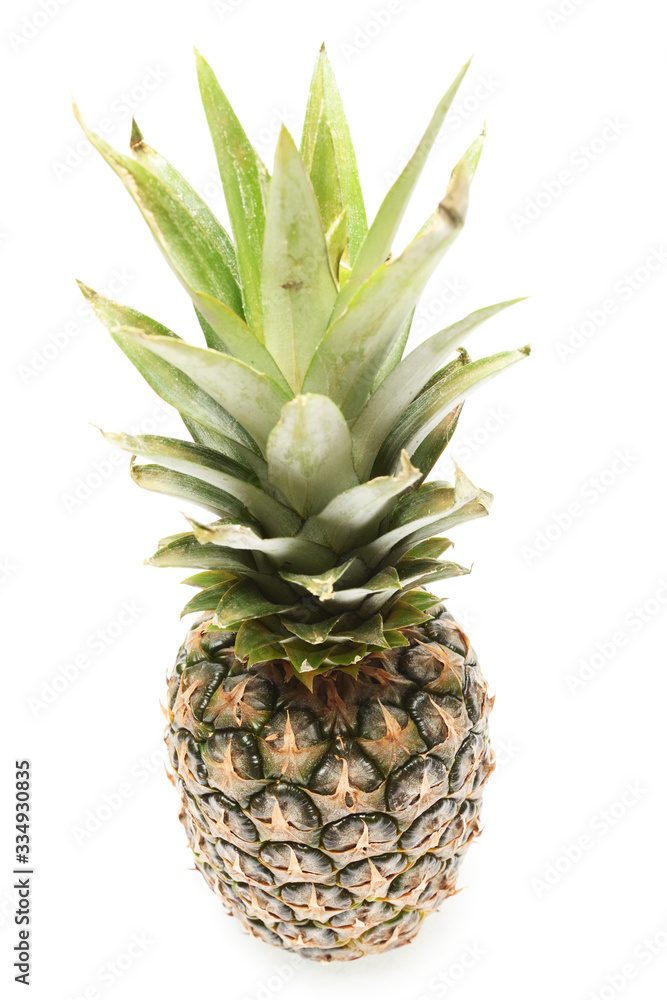 Fototapeta premium single whole pineapple isolated on white background