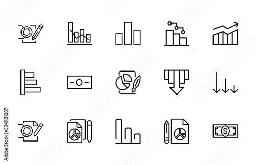 Big set of stock line icons.