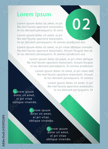 business brochure template geometric pattern color