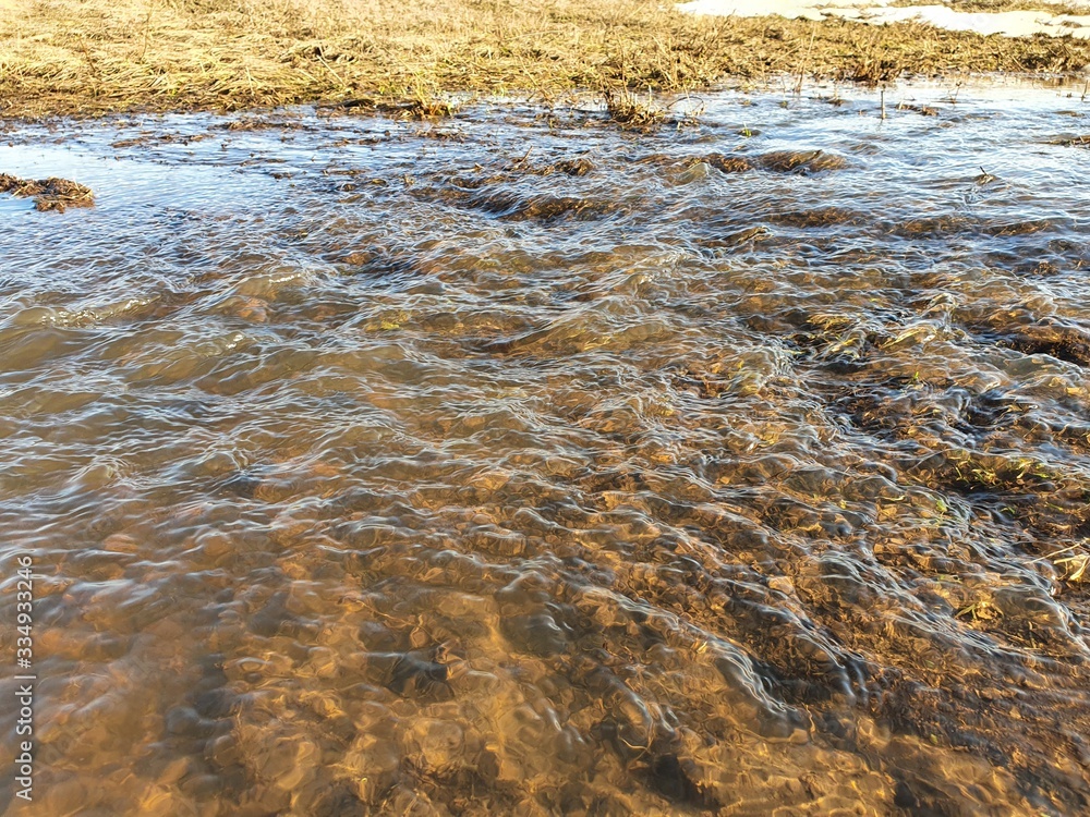 melt water creek in spring