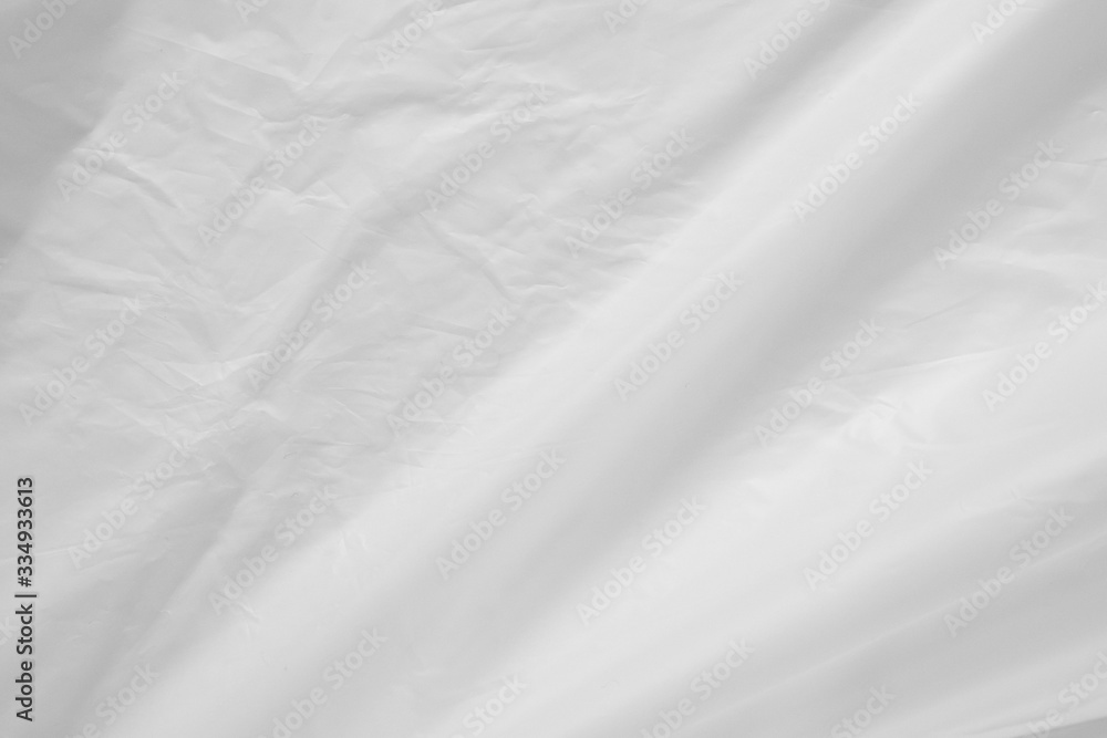 Fototapeta premium White plastic bag background texture close up