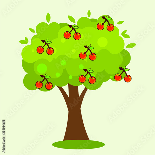 vector tree sorts with a white background
