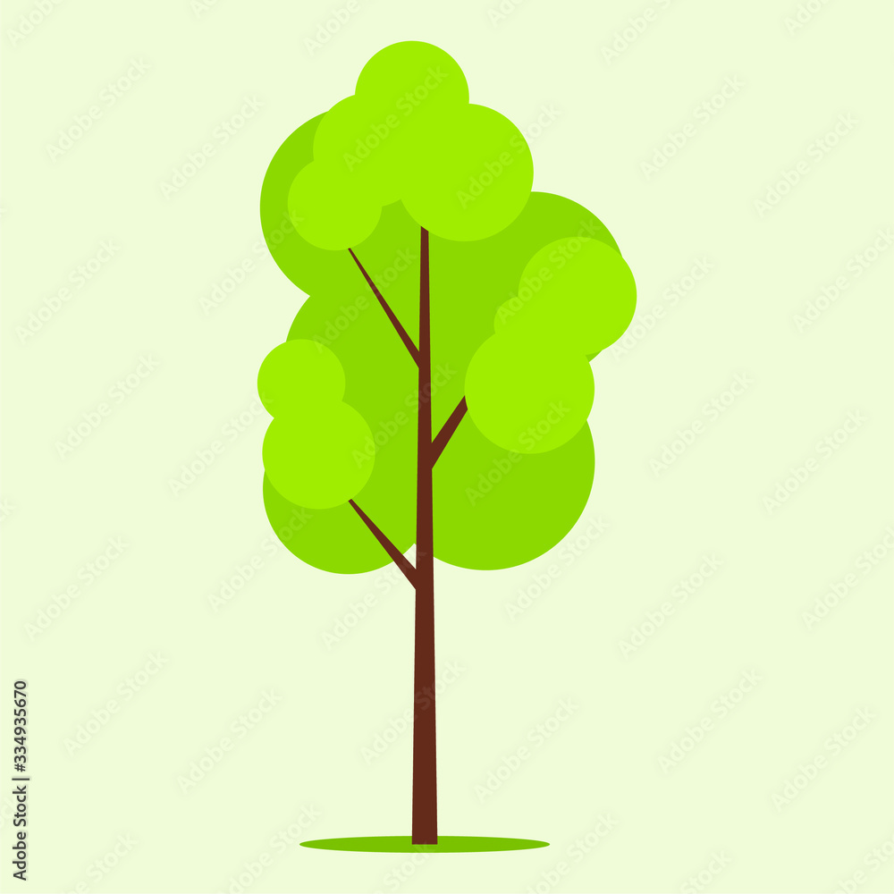 vector tree sorts with a white background