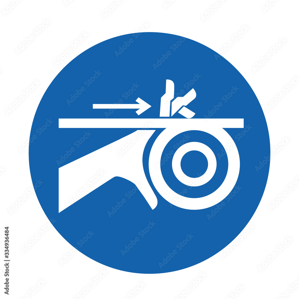 Hand Entanglement Belt and Rollers Symbol Sign, Vector Illustration, Isolate Label Hand Entanglement Belt and Rollers Symbol Sign, Vector Illustration, Isolate Label