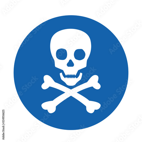 skull danger sign Symbol, Vector Illustration, Isolate On White Background