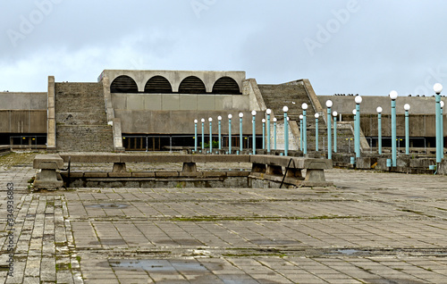 Old Linnahall in Tallinn on cloudy day photo