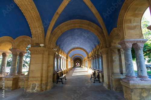 Vaulted ceiling of the Bilbao cemetery  Spain