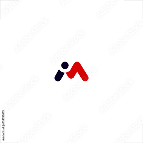 initial I M letter logo design