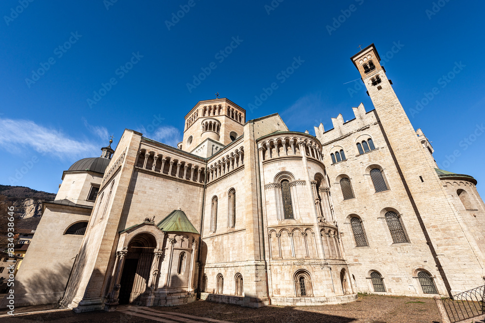 San Vigilio Cathedral (Duomo di Trento, 1212-1321) in Romanesque and Gothic style, Trento downtown, Trentino-Alto Adige, Italy, Europe