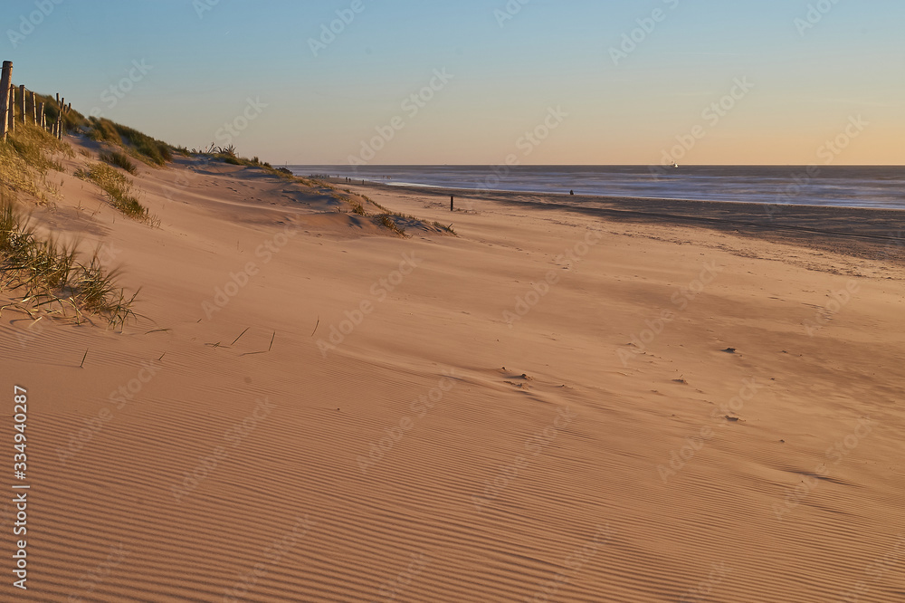 Sunset Dunes at the beach of Bloemendaal aan Zee , Holland, Netherlands Sunset Dunes at the beach of Bloemendaal aan Zee , Holland, Netherlands
