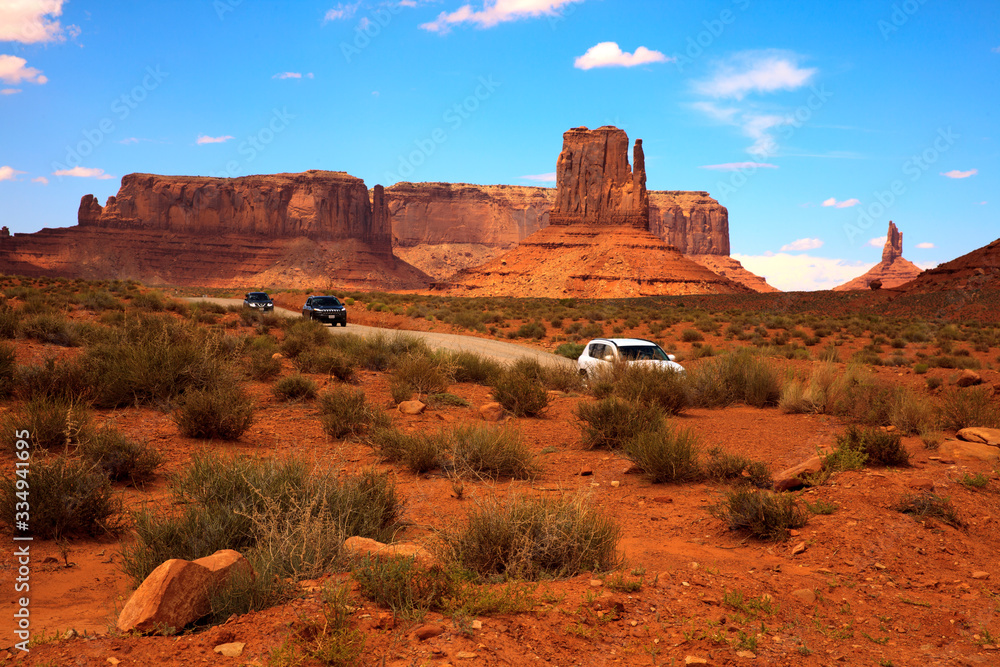 Utah/Arizona / USA - August 05, 2015: The Monument Valley Navajo Tribal Reservation landscape, Utah/Arizona, USA Utah/Arizona / USA - August 05, 2015: The Monument Valley Navajo Tribal Reservation landscape, Utah/Arizona, USA