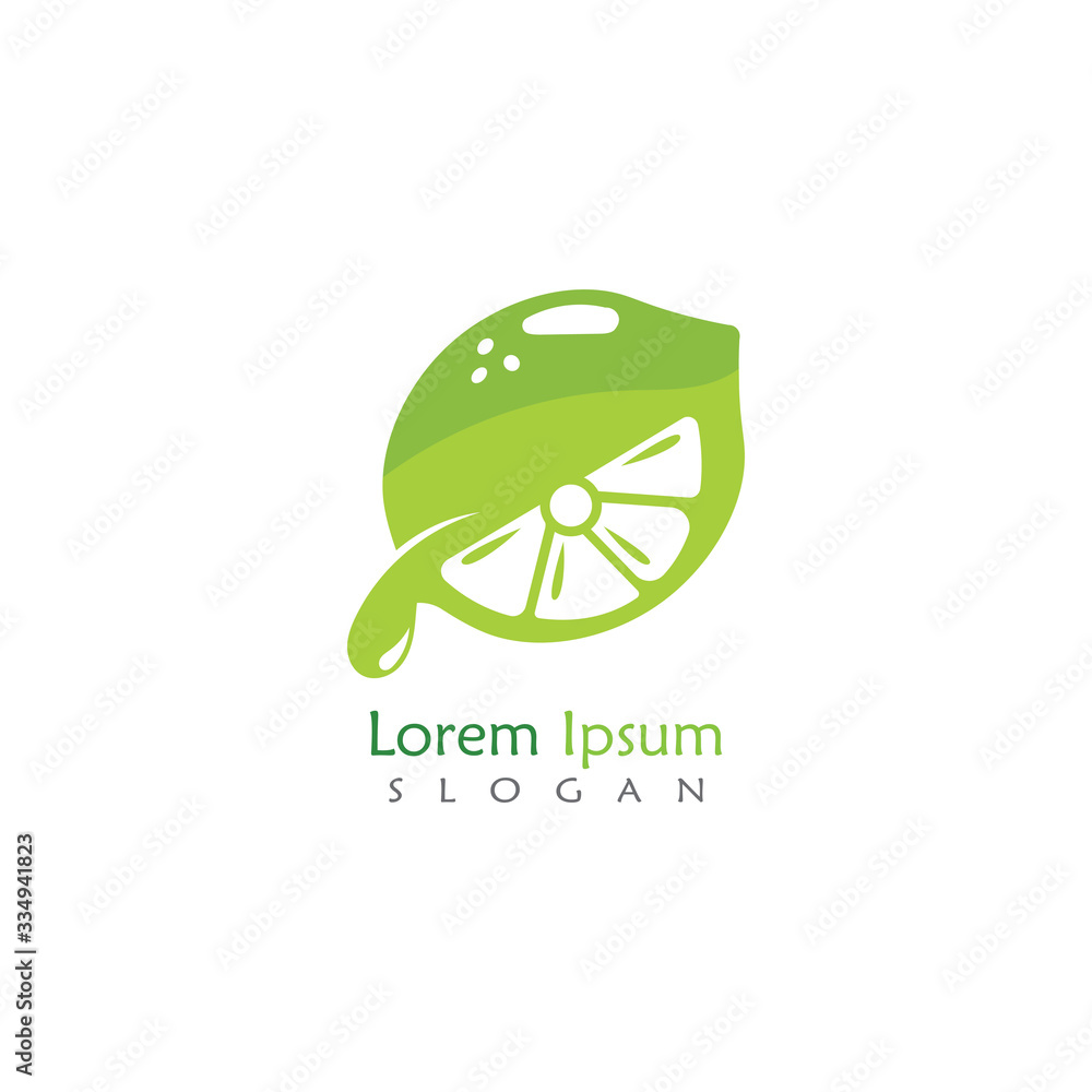 Obraz premium Lime logo design, Isolated lime creative template vector