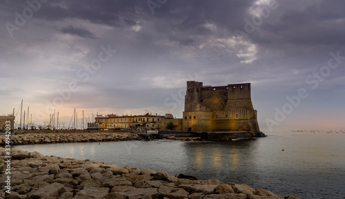naples castel dell'ovo and sea