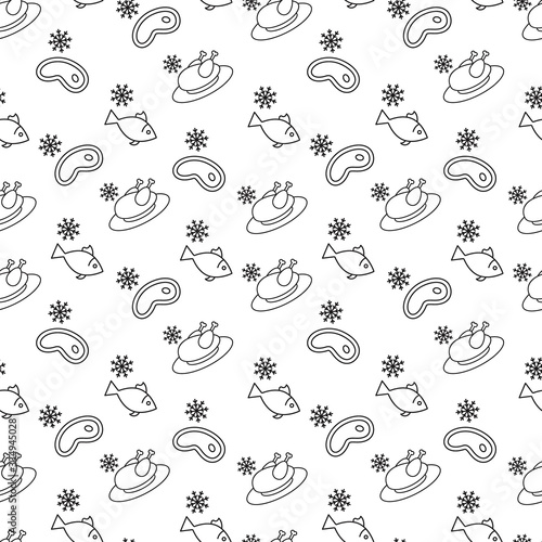 Frozen product seamless pattern. Vector