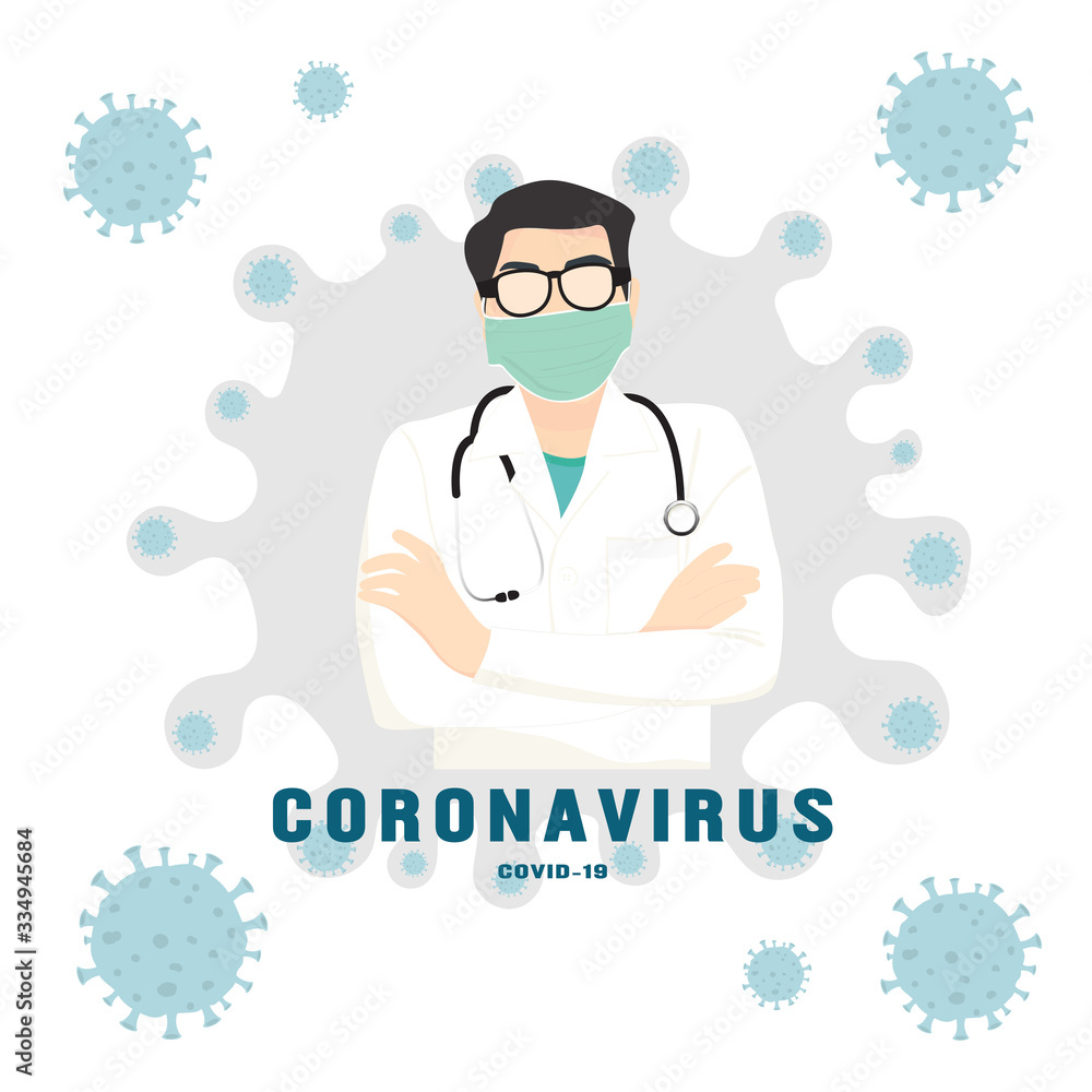 Doctor with face masks, protection from disease or pollution. corona virus concept. Doctor with face masks, protection from disease or pollution. corona virus concept.