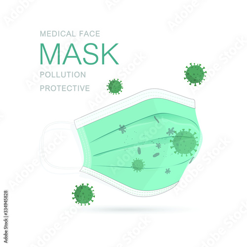 
Medical face mask. Hospital or pollution protect face masking.
