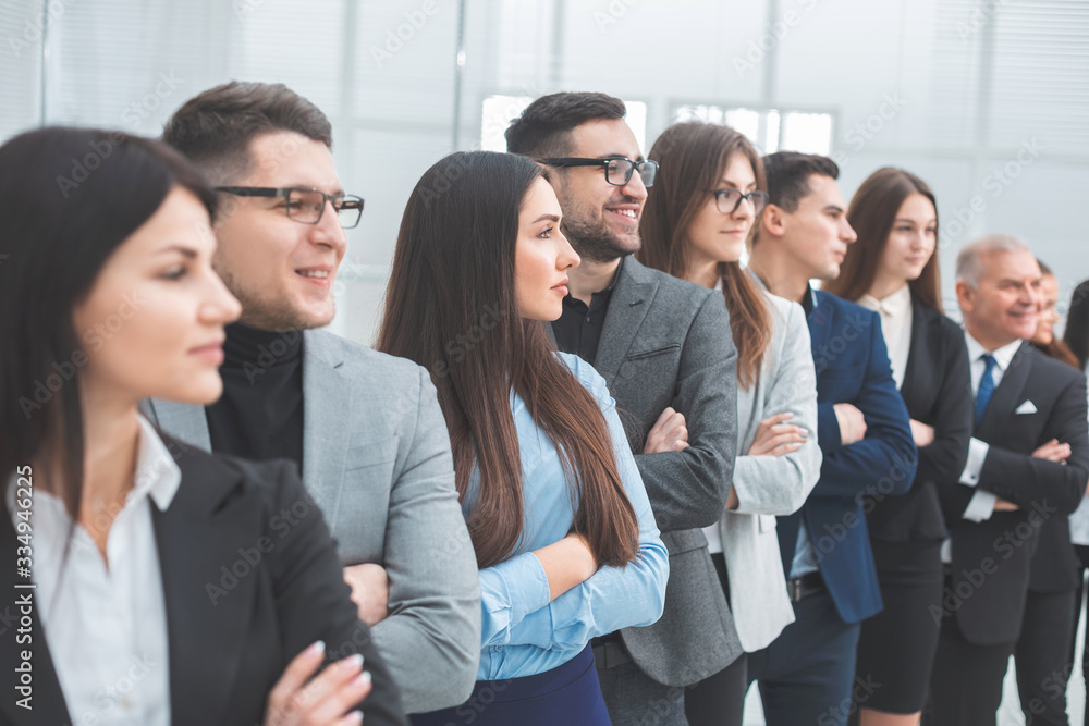 professional team of business people standing together. professional team of business people standing together.